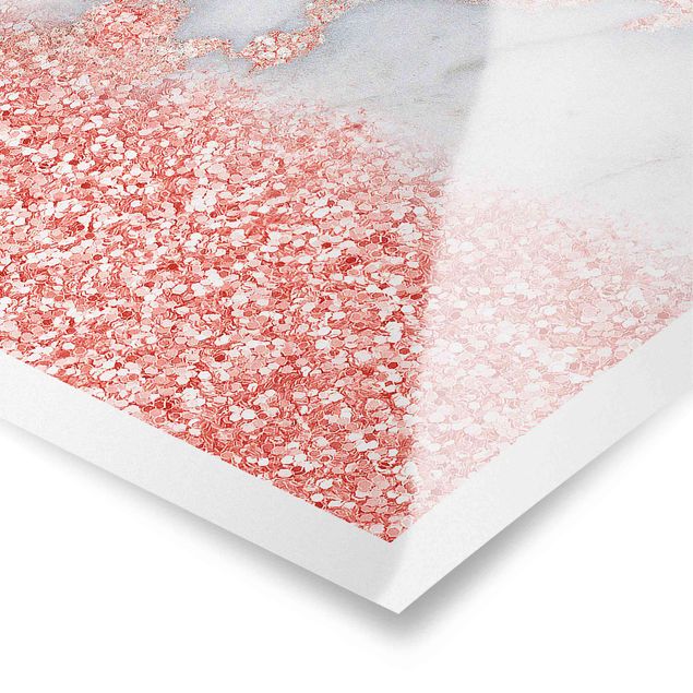 Cuadros Uta Naumann Marble Look With Pink Confetti