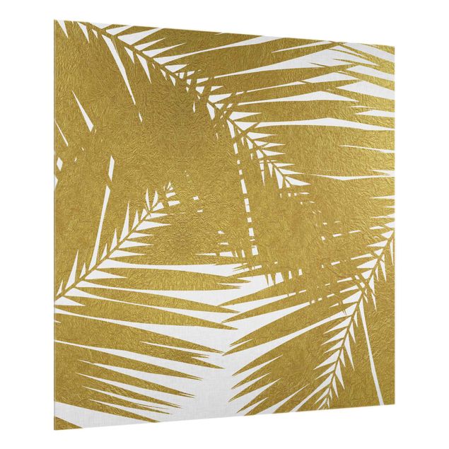 panel-antisalpicaduras-cocina View Through Golden Palm Leaves