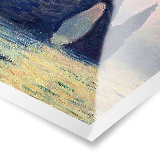 Cuadros playas Claude Monet - The Cliff, Étretat, Sunset