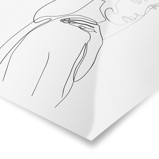 Cuadros en blanco y negro Line Art Woman's Shoulder Black And White