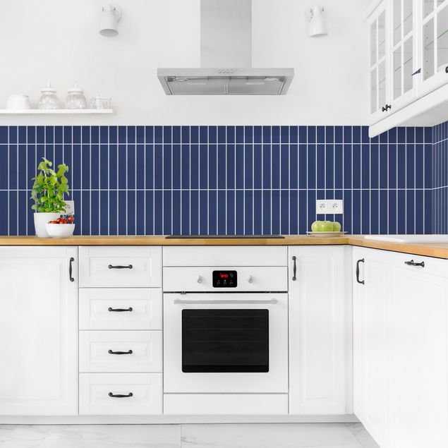 Salpicadero cocina adhesivo efecto teja Subway Tiles - Dark Blue