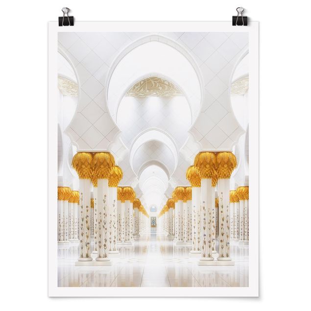 Cuadros de patrones Mosque In Gold
