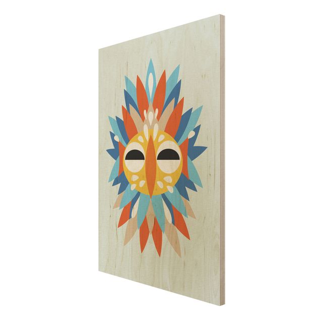 Cuadros modernos Collage Ethnic Mask - Parrot