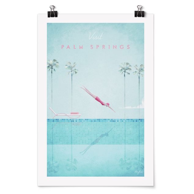 Póster cuadros famosos Travel Poster - Palm Springs