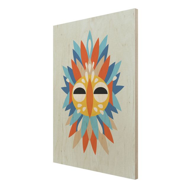 Cuadros decorativos Collage Ethnic Mask - Parrot