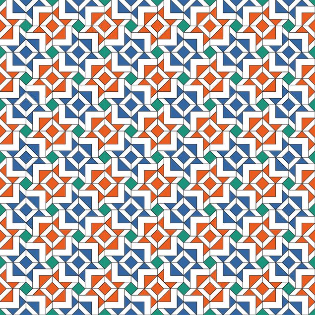 Láminas adhesivas Arabic Tile Pattern With Very Beautiful Colour Scheme