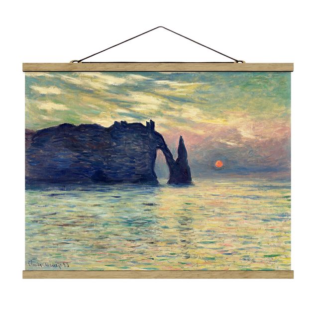 Estilos artísticos Claude Monet - The Cliff, Étretat, Sunset