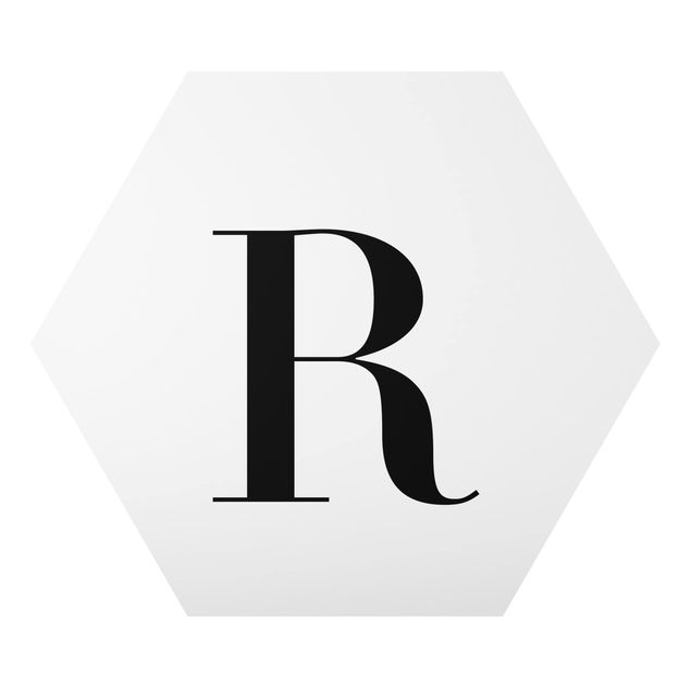 Cuadros modernos Letter Serif White R