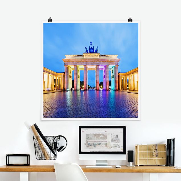 Decoración de cocinas Illuminated Brandenburg Gate