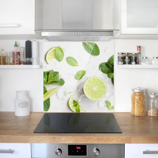 panel-antisalpicaduras-cocina Lime Mint On Ice