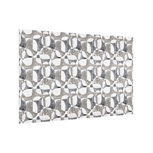 Paneles de vidrio para cocinas Living Stones Pattern In Grey