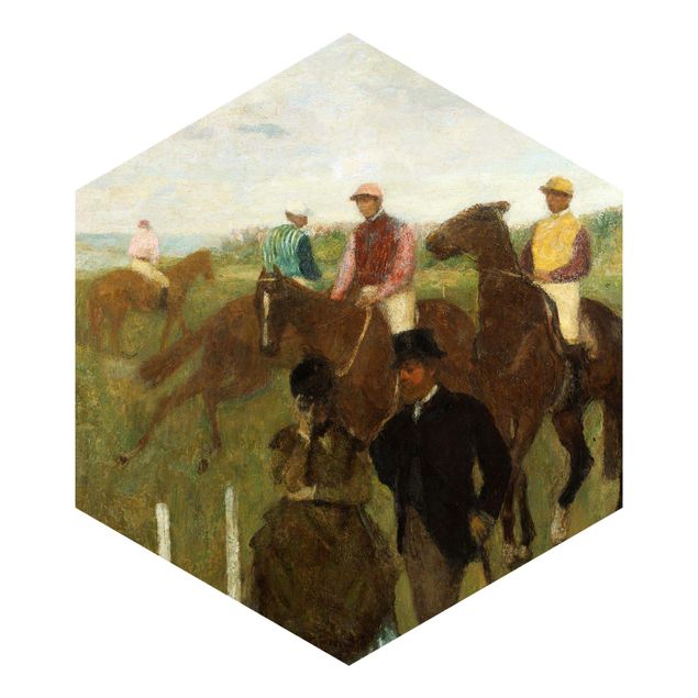 Papeles pintados modernos Edgar Degas - Jockeys On Race Track