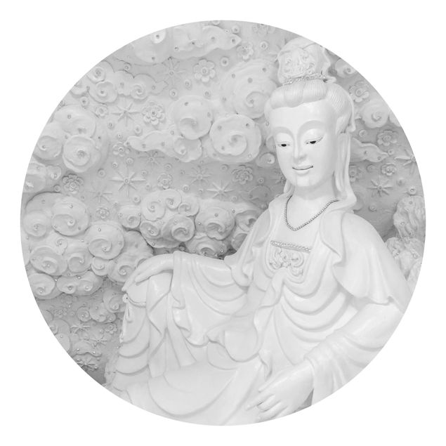 Papel pintado zen Noble Buddha Statue In Black And White