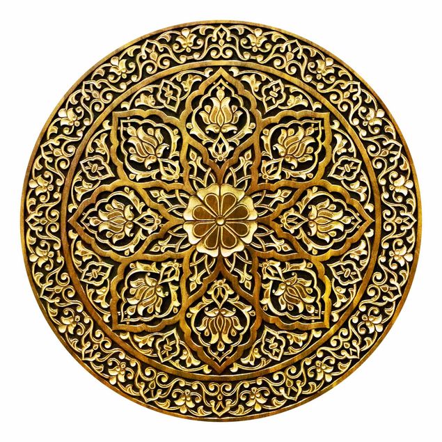 Papel pintado moderno Noble Mandala In Wood Look