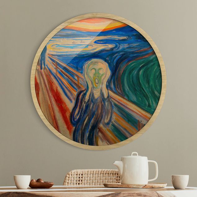 Pósters enmarcados de cuadros famosos Edvard Munch - The Scream
