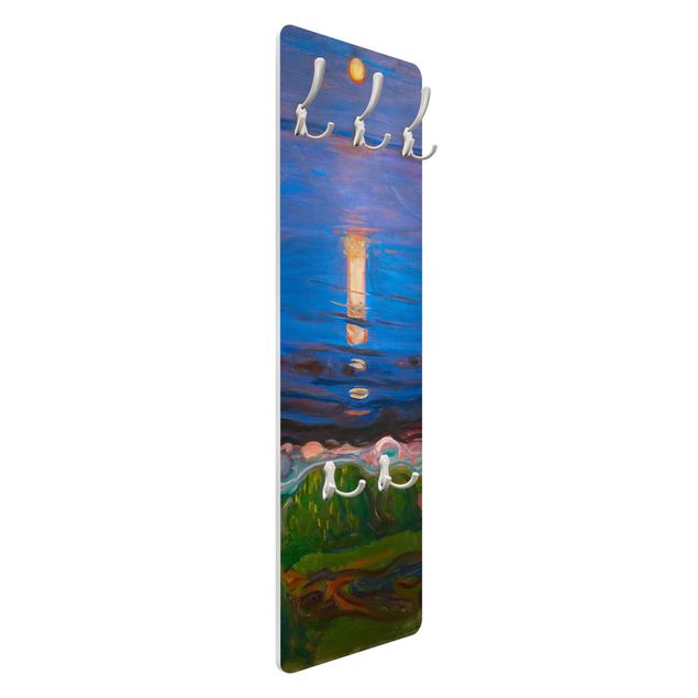 Percheros de pared de paisajes Edvard Munch - Summer Night By The Beach