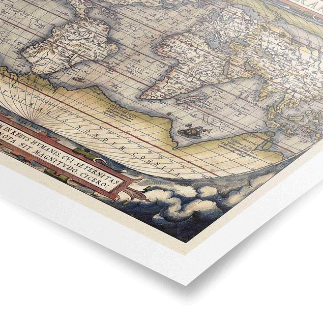 Cuadros Historic World Map Typus Orbis Terrarum