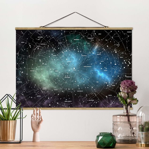 Decoración de cocinas Stellar Constellation Map Galactic Nebula