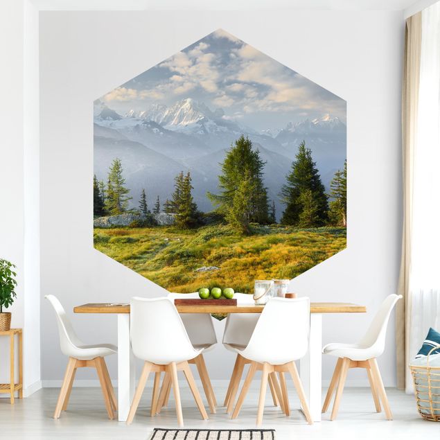 Papel pintado paisajes Émosson Wallis Switzerland