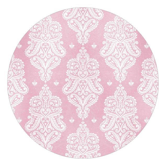 Papel pintado con patrones Strawberry Pink Baroque Pattern