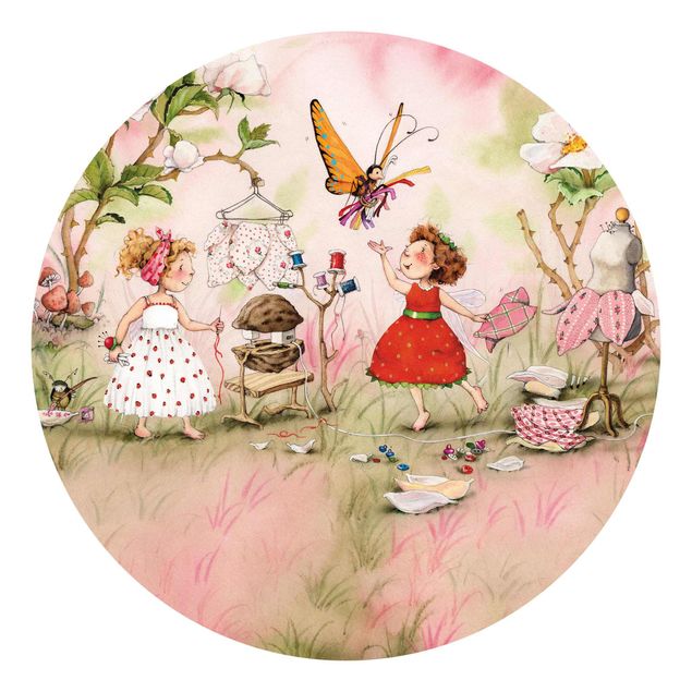 Papel pared rosa Little Strawberry Strawberry Fairy - Tailor's Room