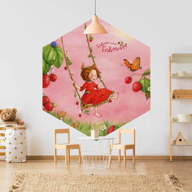 Papel pintado moderno The Strawberry Fairy - Tree Swing
