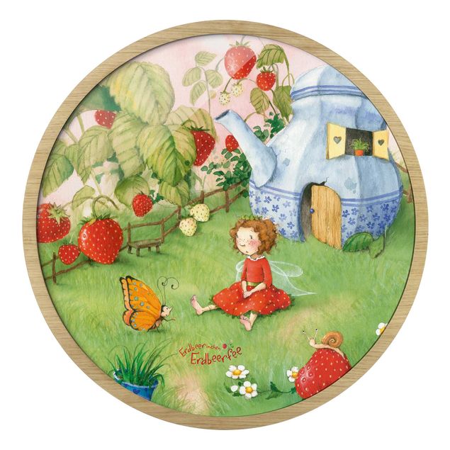 Cuadro verde Little Strawberry Strawberry Fairy - In The Garden