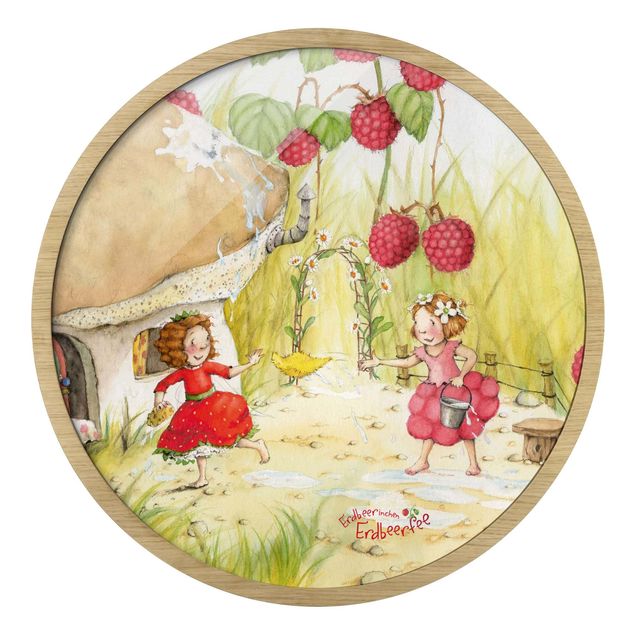 Cuadros redondos Little Strawberry Strawberry Fairy - Beneath The Raspberry Bush