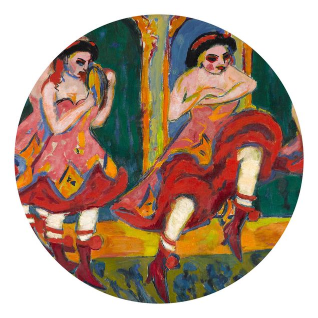 Papel pintado salón moderno Ernst Ludwig Kirchner - Czardas Dancers