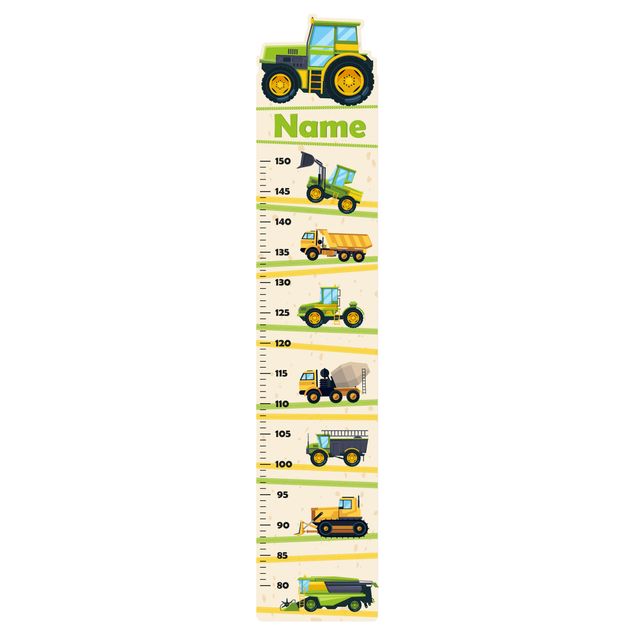 Decoración infantil pared Harvester Tractor and Co. with custom name