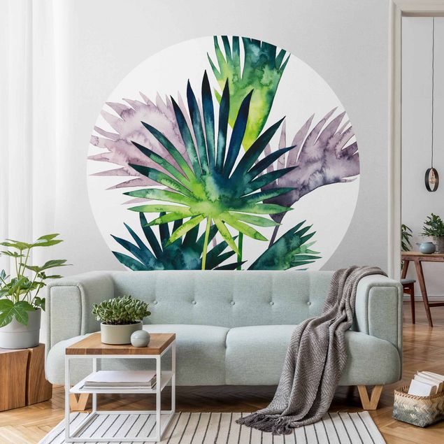 Papel pared flores Exotic Foliage - Fan Palm