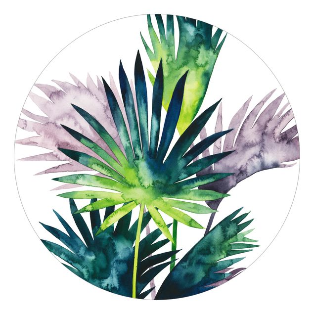 Papel pared verde Exotic Foliage - Fan Palm