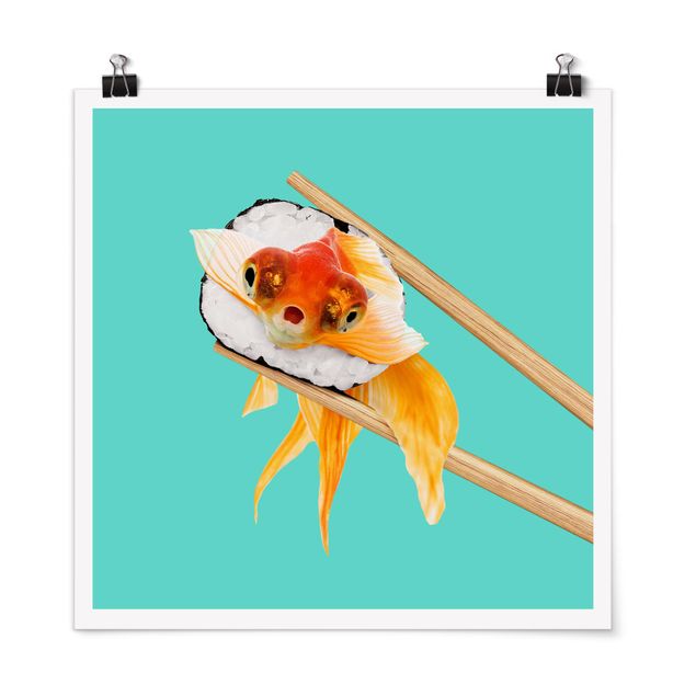 Láminas flores Sushi With Goldfish