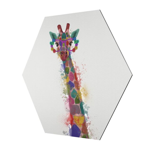 Cuadros decorativos Rainbow Splash Giraffe