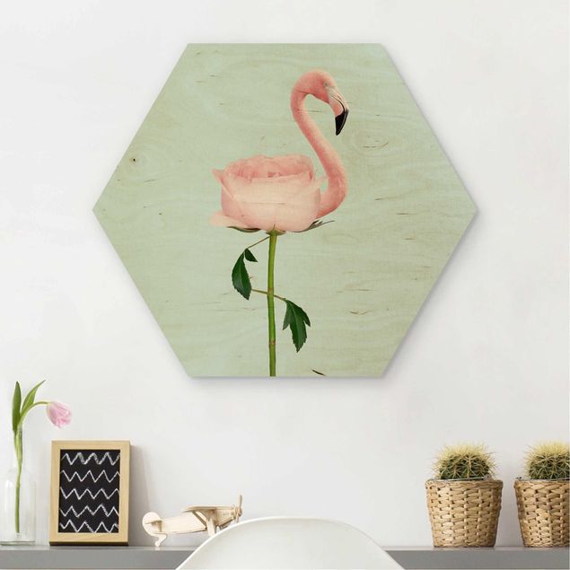 Cuadros famosos Flamingo With Rose