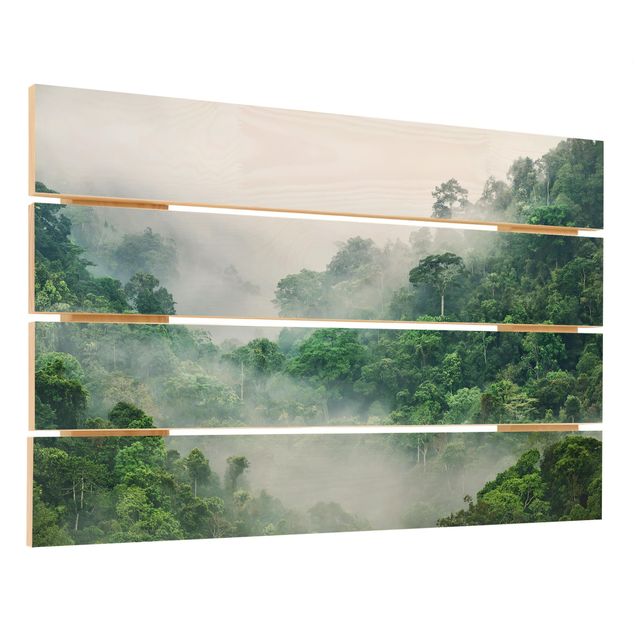 cuadros de madera decorativos Jungle In The Fog