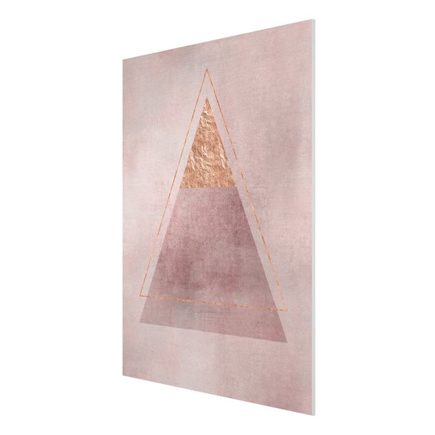Cuadros abstractos Geometry In Pink And Gold II