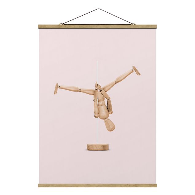 Cuadros modernos y elegantes Pole Dance With Wooden Figure