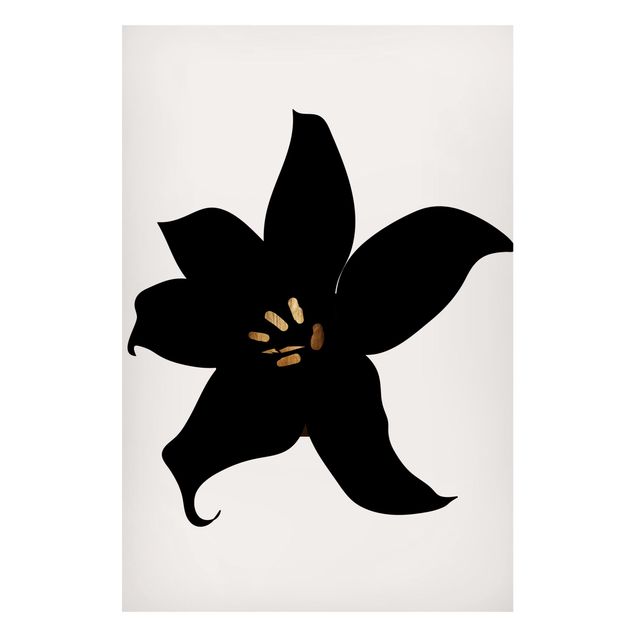 Decoración en la cocina Graphical Plant World - Orchid Black And Gold