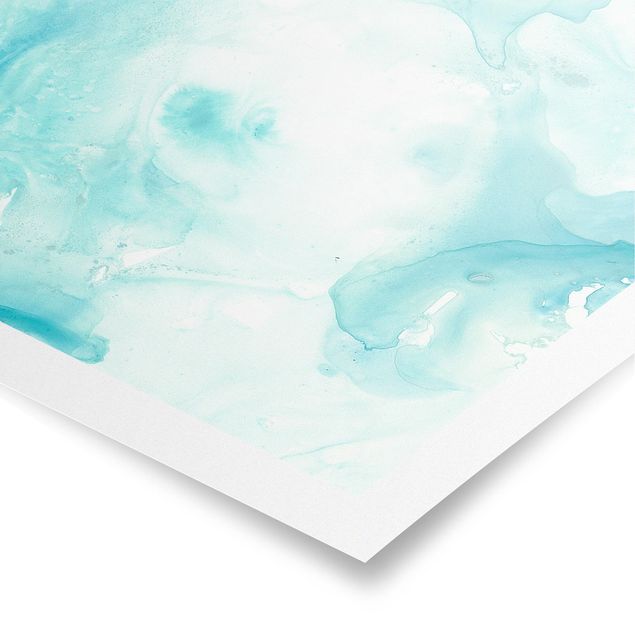 Cuadros decorativos Emulsion In White And Turquoise II