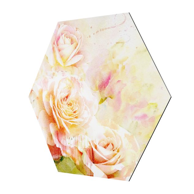 Cuadros modernos Watercolour Rose Composition
