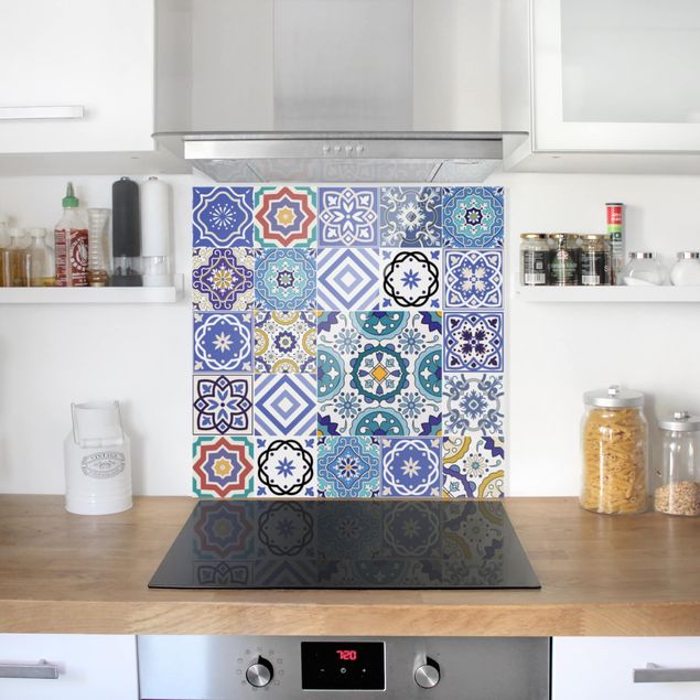 Panel antisalpicaduras cocina patrones Mirror Tiles - Elaborate Portuguese Tiles