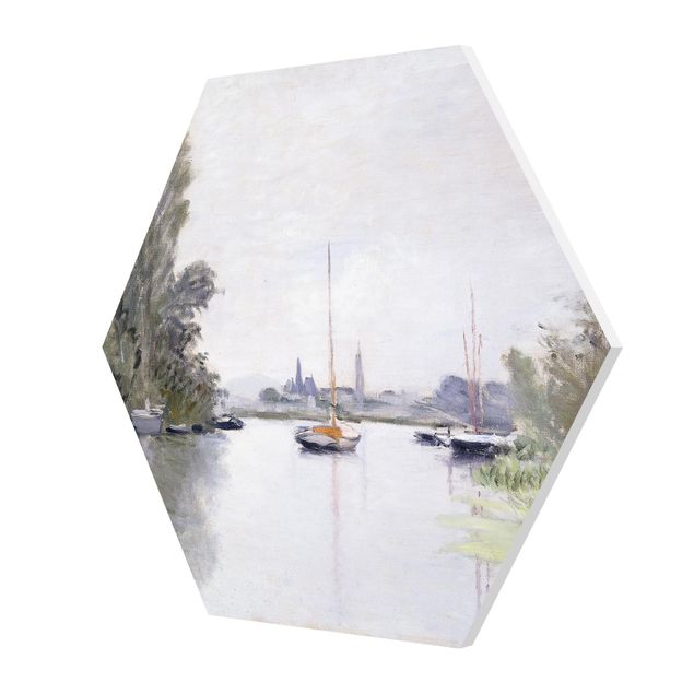 Cuadros arquitectura Claude Monet - Argenteuil Seen From The Small Arm Of The Seine