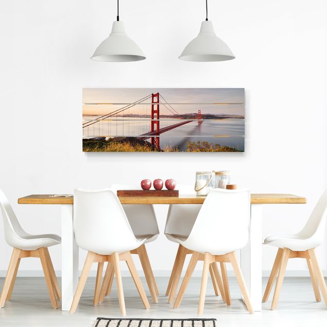 Cuadros de madera Golden Gate Bridge In San Francisco