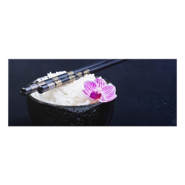 panel-antisalpicaduras-cocina Rice Bowl With Orchid