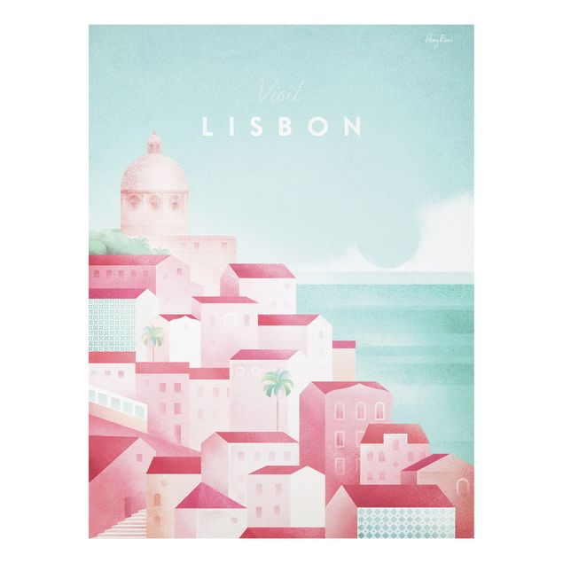 Cuadro con paisajes Travel Poster - Lisbon