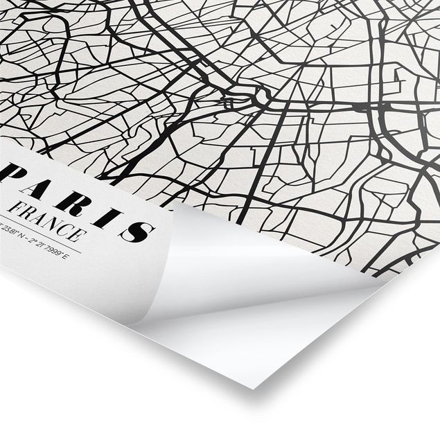 Cuadros Paris City Map - Classic