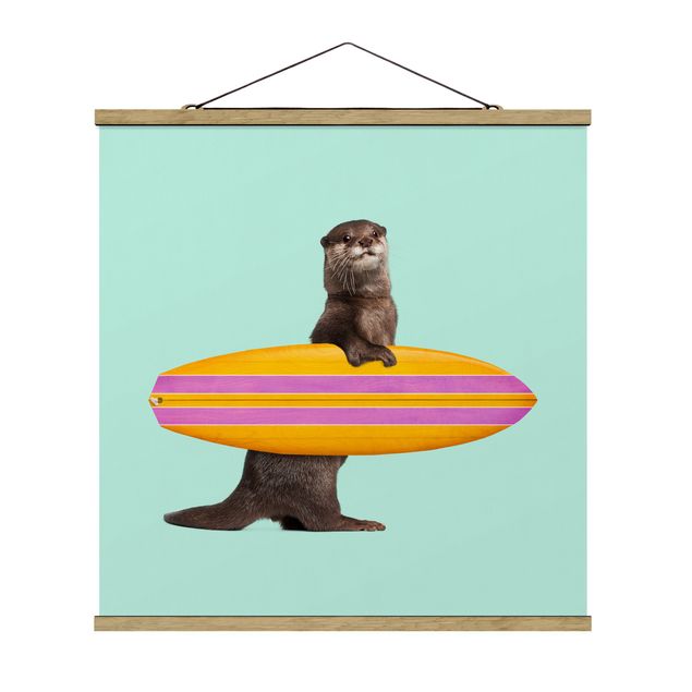 Cuadros deportivos Otter With Surfboard