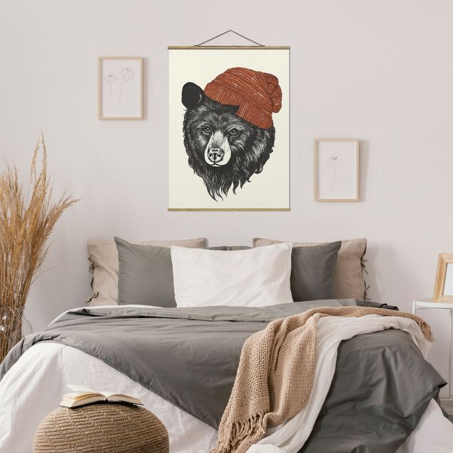 Decoración en la cocina Illustration Bear With Red Cap Drawing