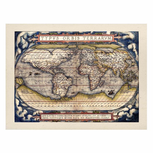 Tableros magnéticos mapamundi Historic World Map Typus Orbis Terrarum